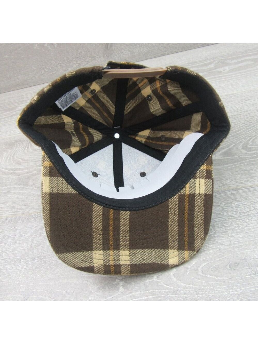 Vans Drop V Brown Plaid Flannel Snapback Hat Cap OS NEW - Picture 13 of 16